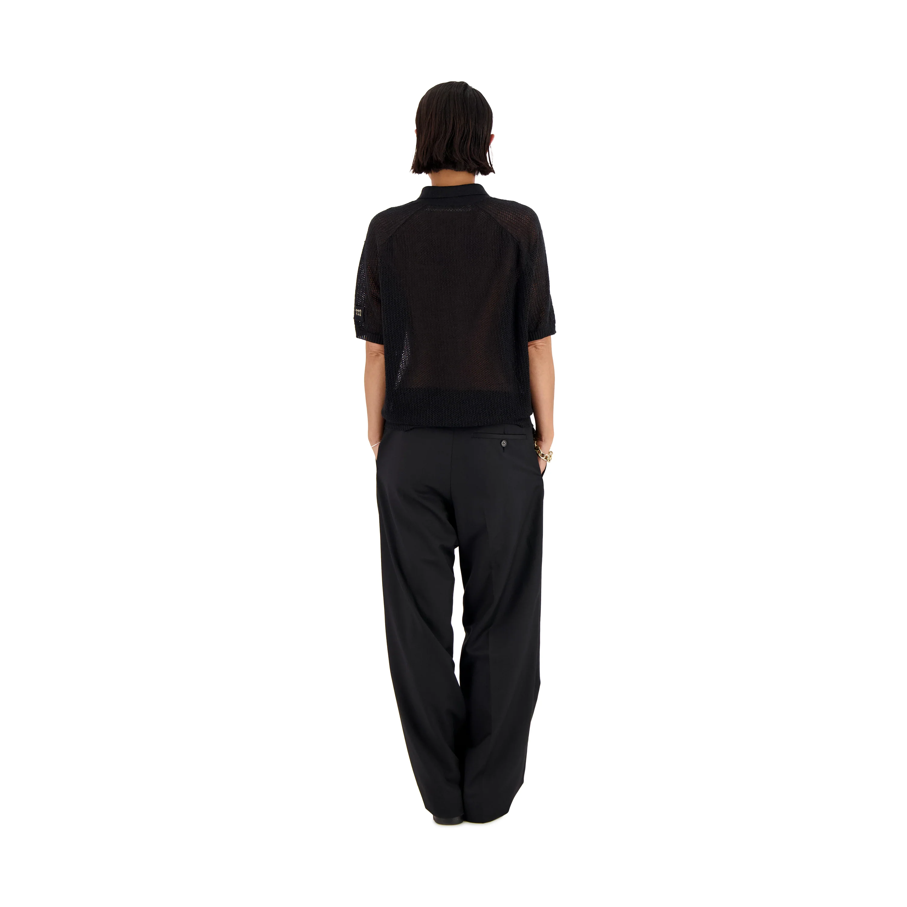 Mens Meta Campania Polo Shirts In Black