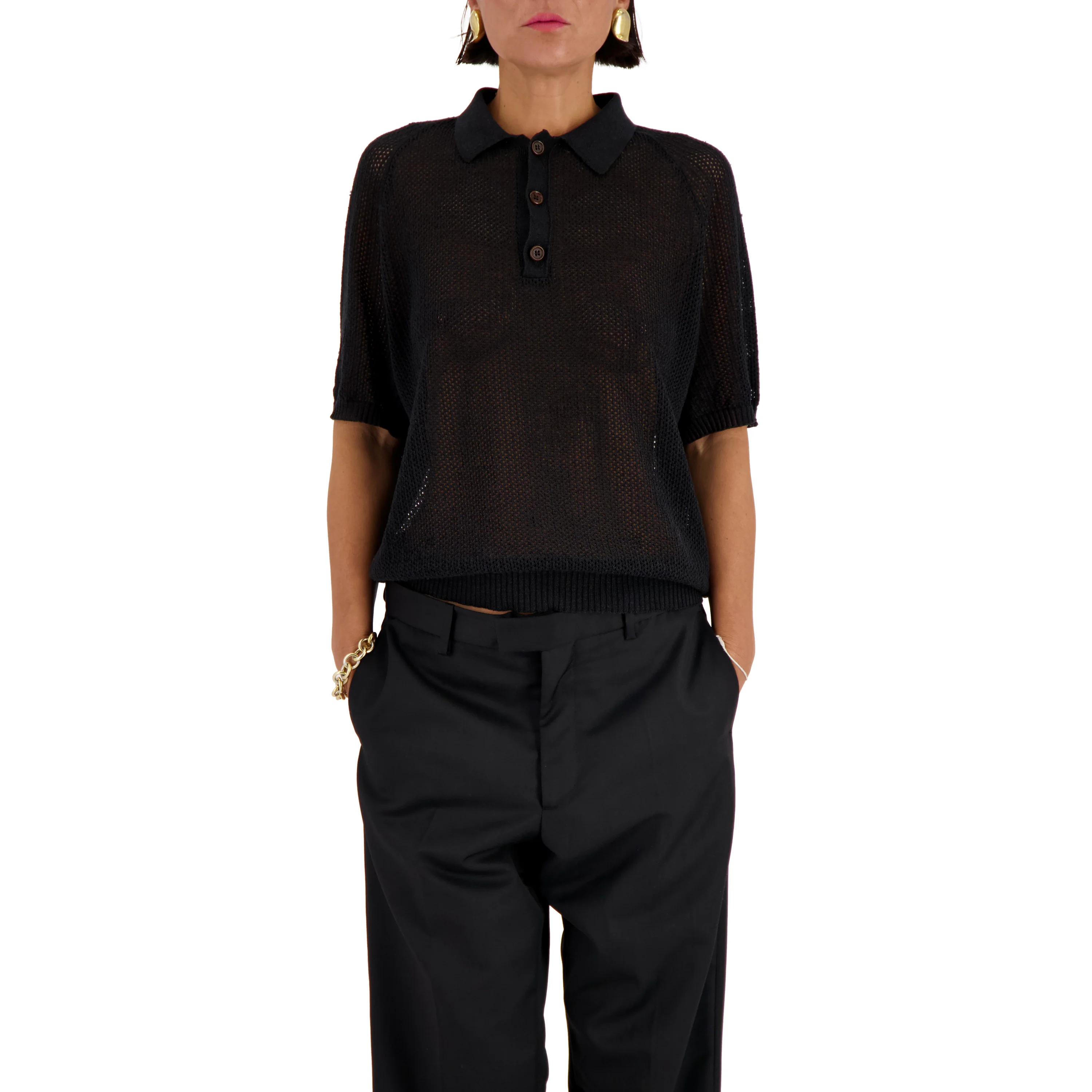 Mens Meta Campania Polo Shirts In Black