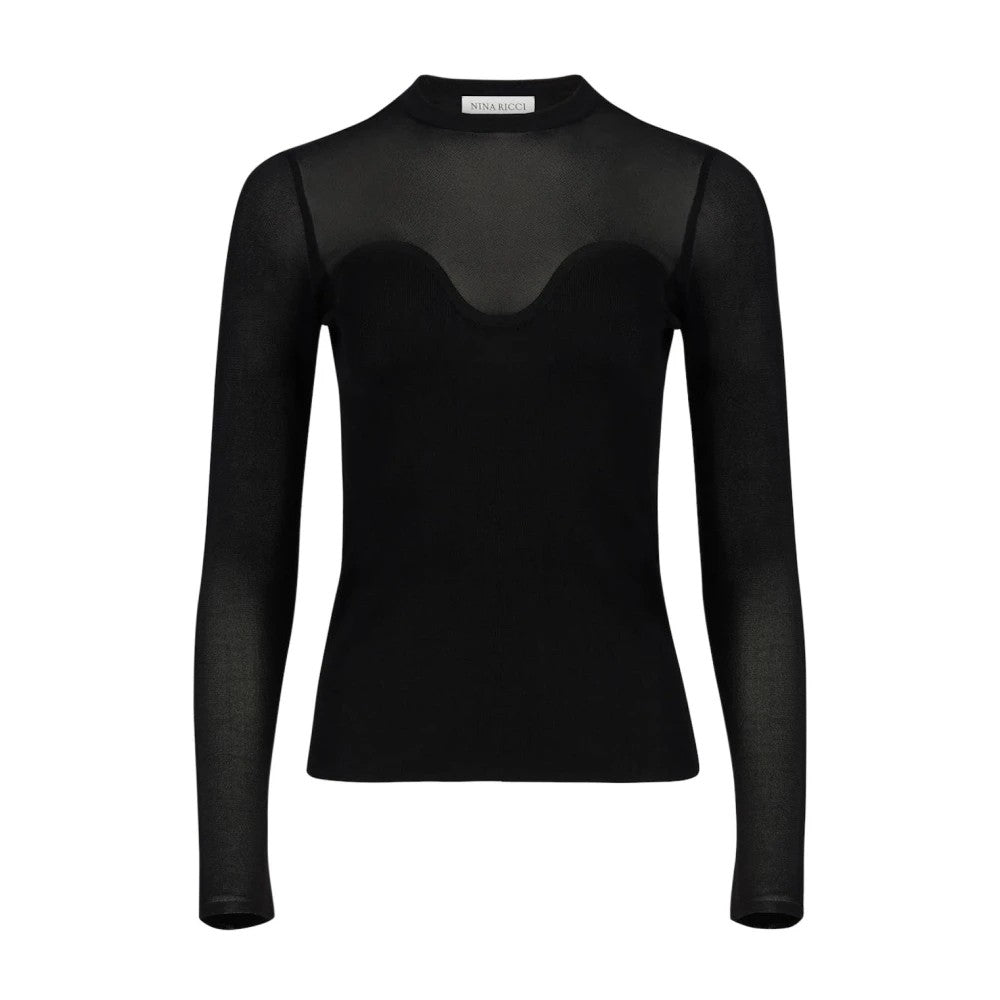 Womens Nina Ricci Knitted Tops In Black