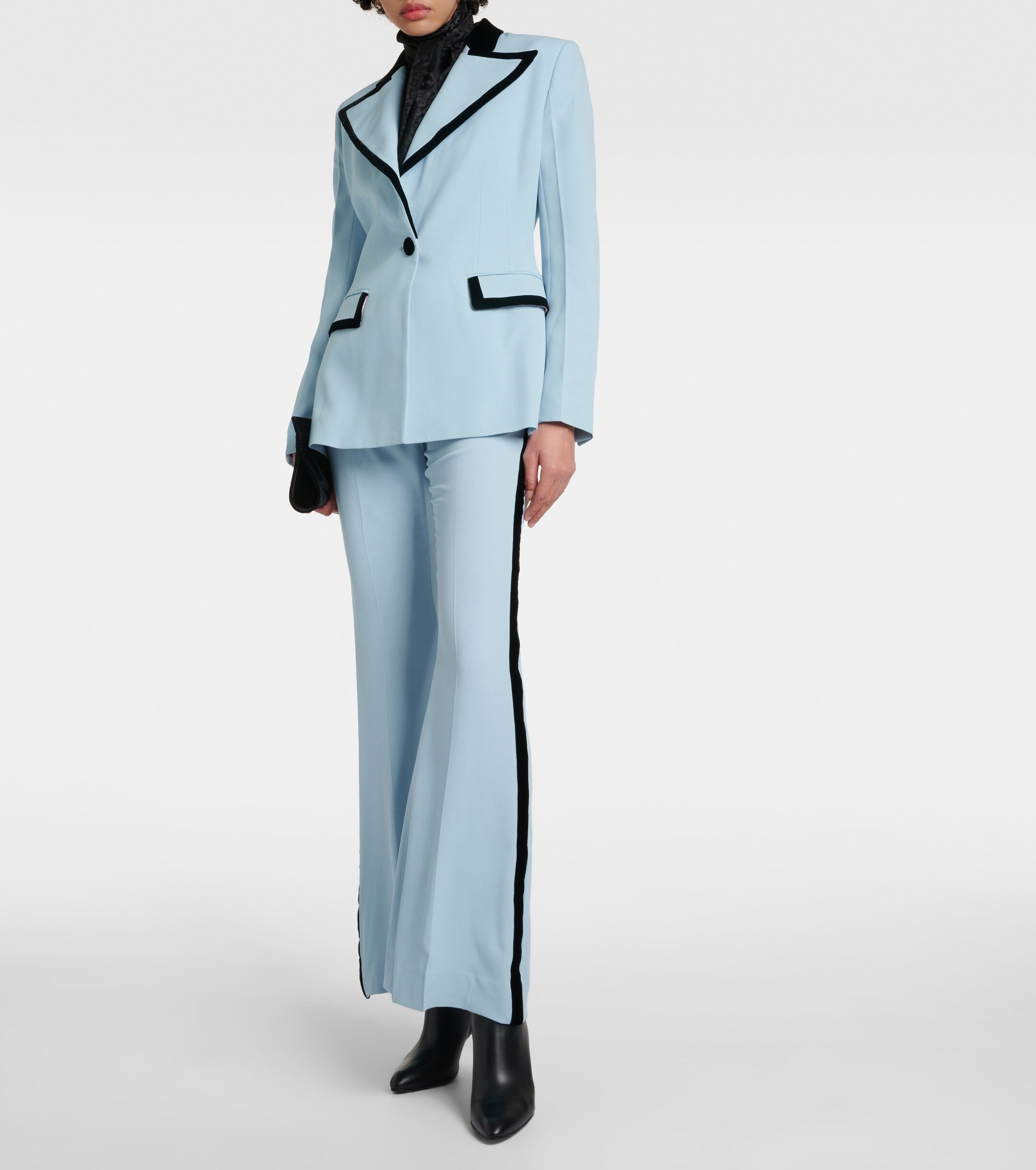 Womens Nina Ricci Tailored Trousers In Light Blue