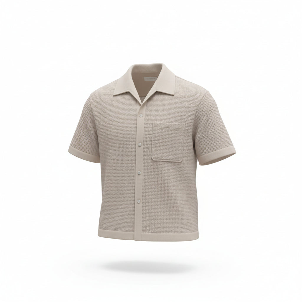 Mens Le17Septembre Homme Short Sleeve Casual In Light Grey