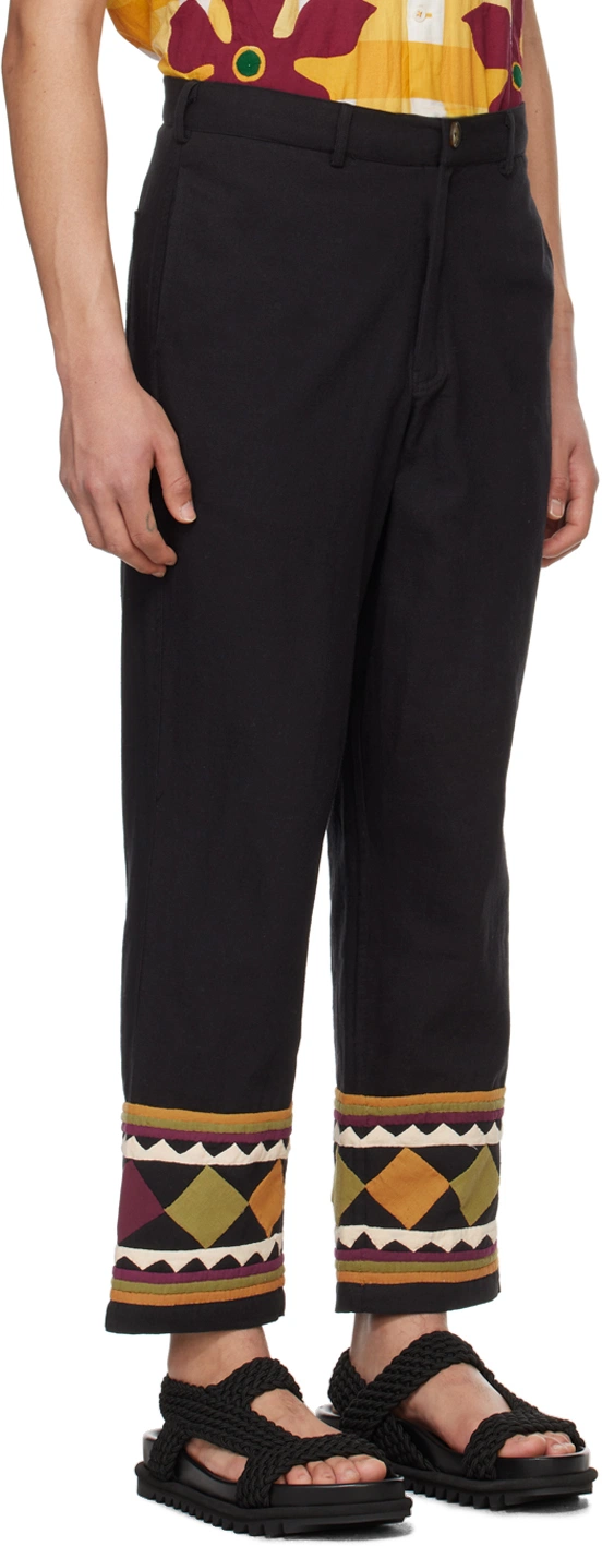 Womens Harago Relaxed Trousers In Black Multi