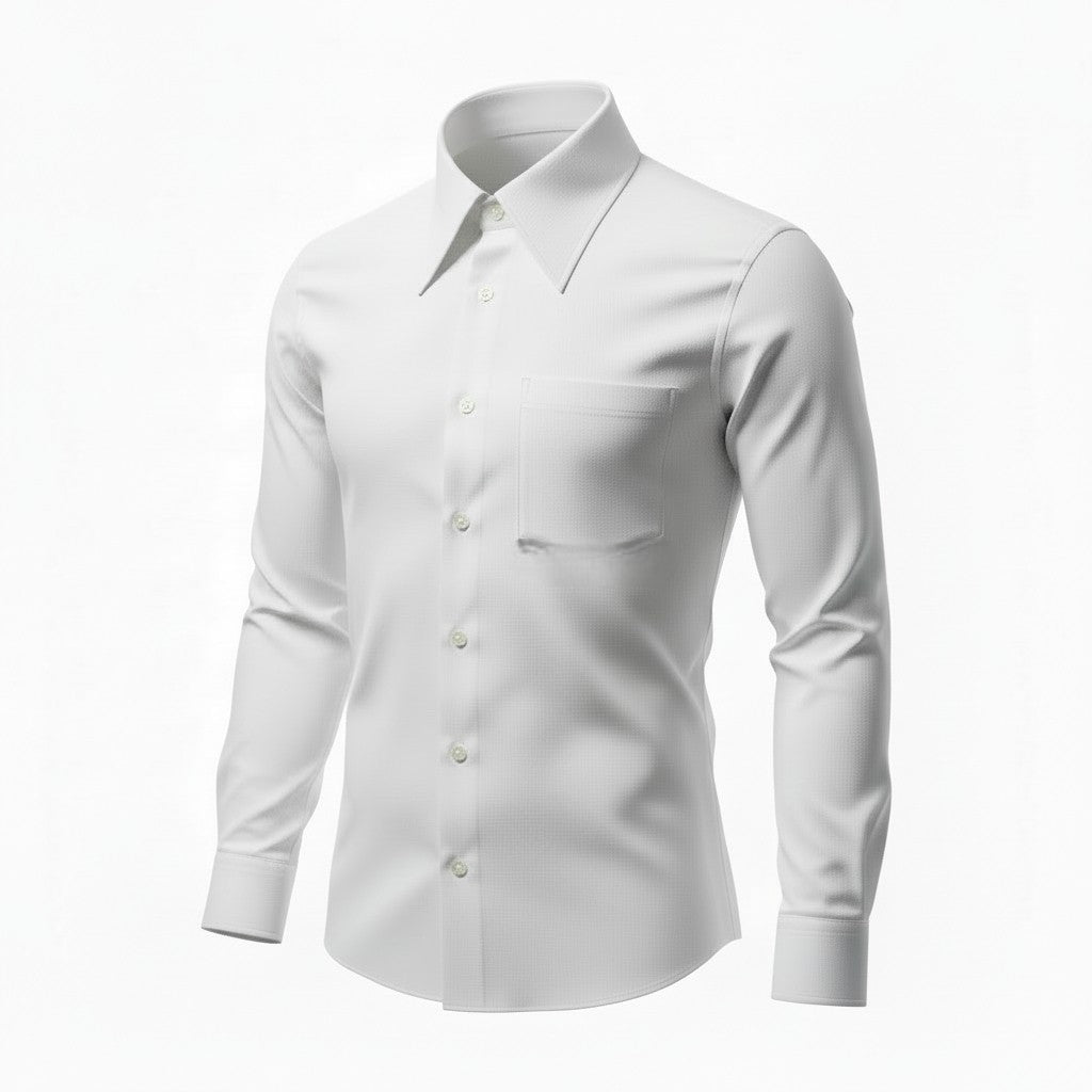 Mens Husbands Long Sleeve Casual In White