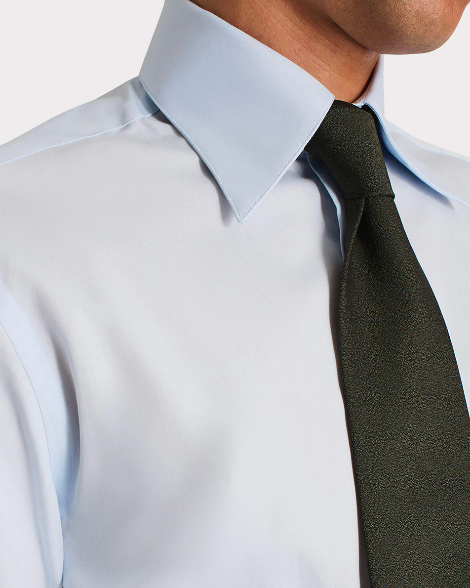 Mens Husbands Long Sleeve Casual In Light Blue