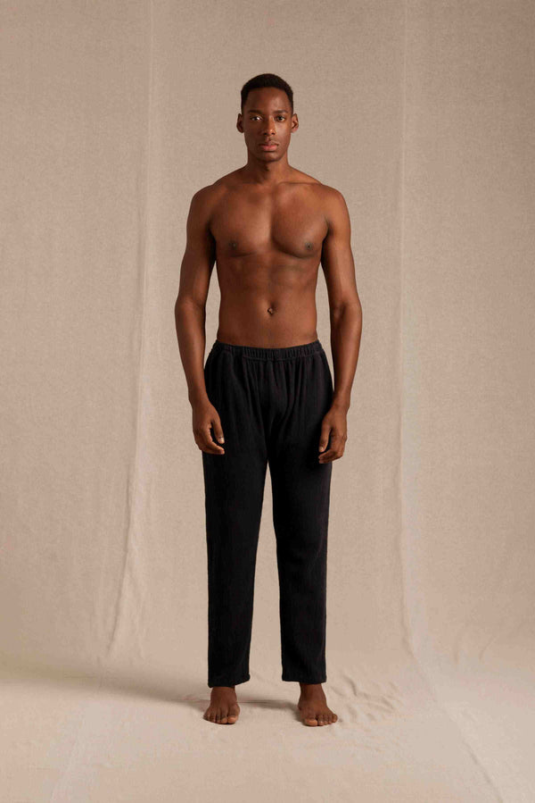 Mens Caravana Casual Trousers In Black