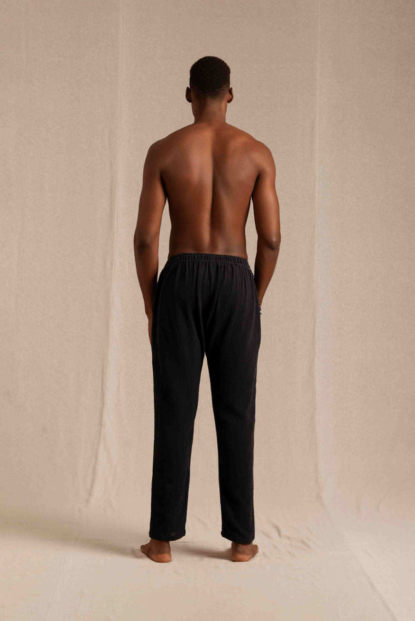 Mens Caravana Casual Trousers In Black