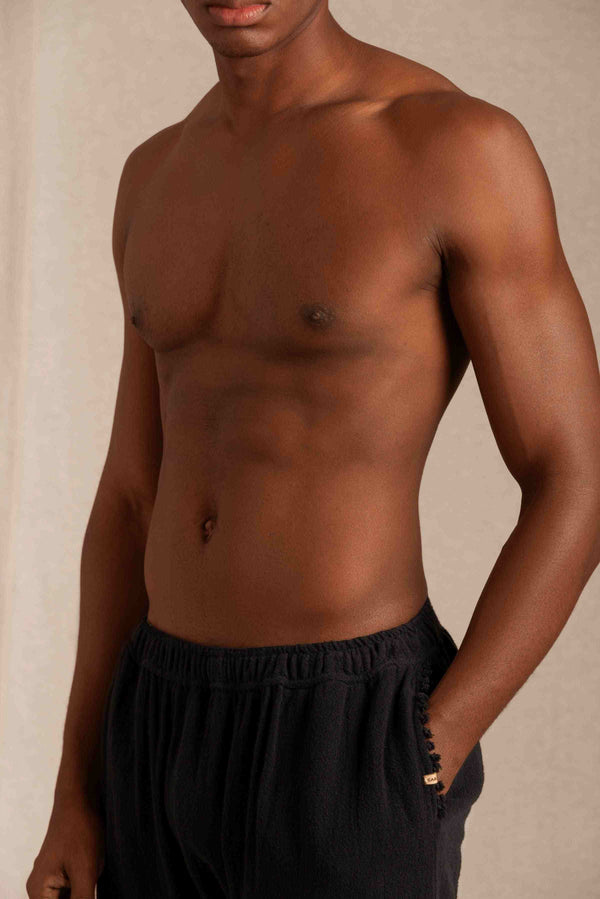 Mens Caravana Casual Trousers In Black