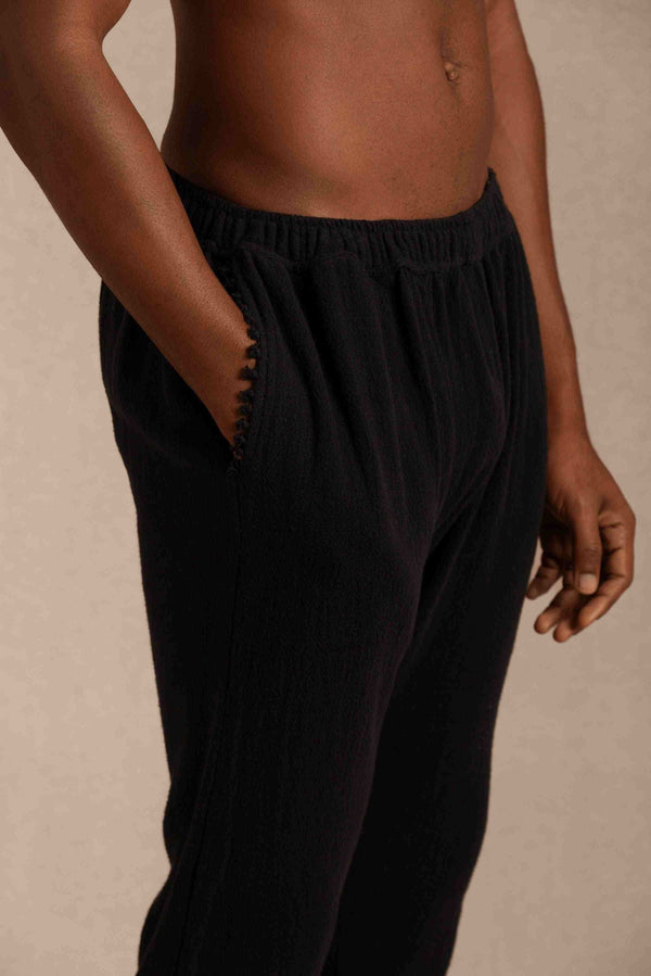 Mens Caravana Casual Trousers In Black