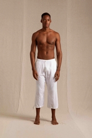 Mens Caravana Casual Trousers In Cream