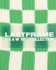 Lastframe Womens Ichimatsu Small Market Green/White Checker Tote in Green White