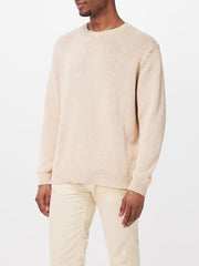 Mens Massimo Alba Crew Necks In Beige