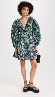 Womens Kika Vargas Short Day Dresses In Black Multi