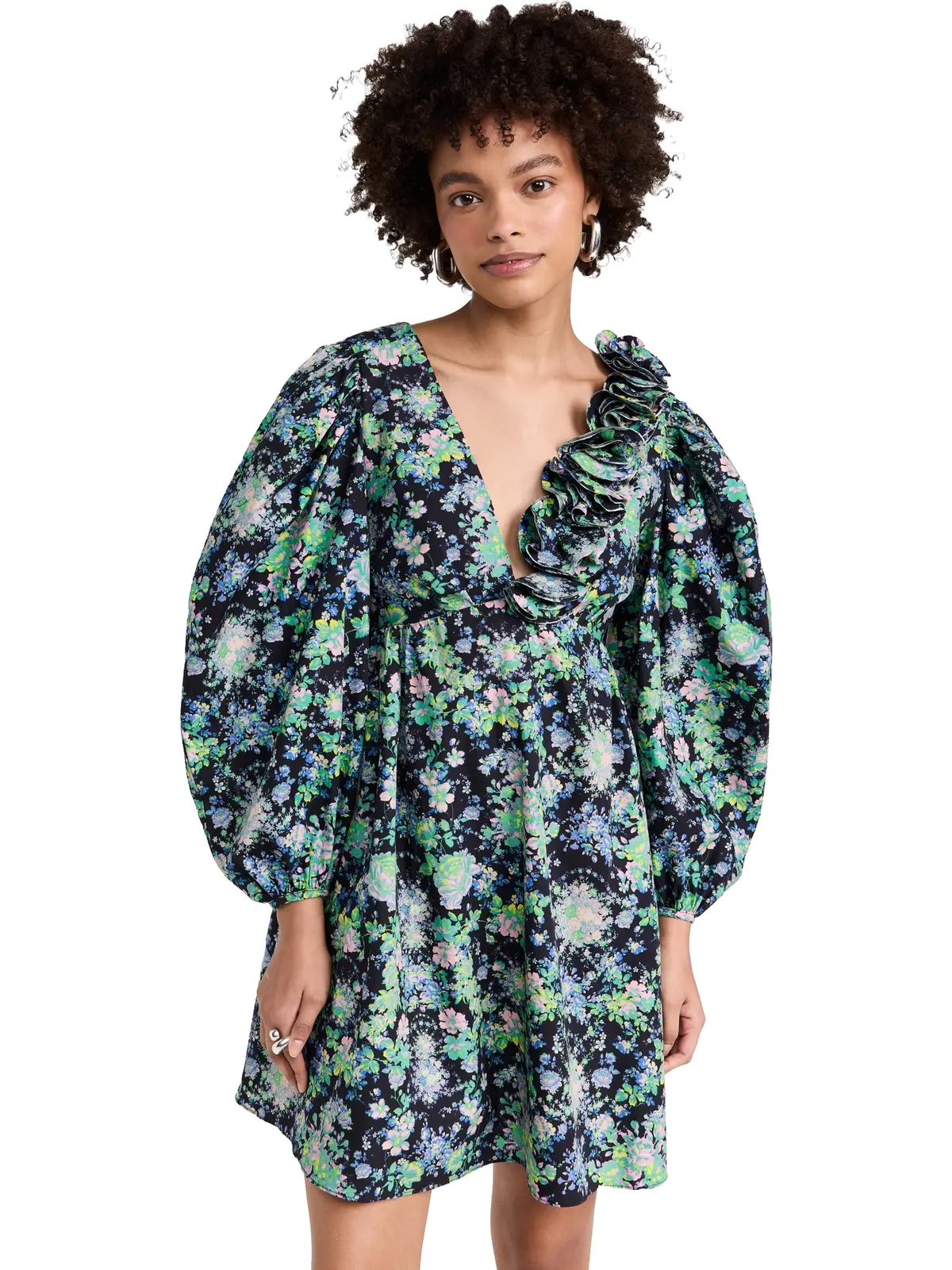 Womens Kika Vargas Short Day Dresses In Black Multi
