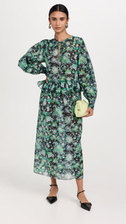 Womens Kika Vargas Occasion Dress In Black Green