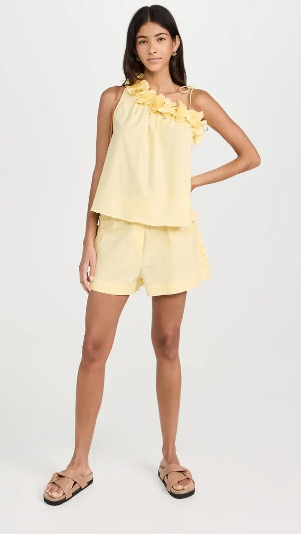 Womens Kika Vargas Shorts In Light Yellow