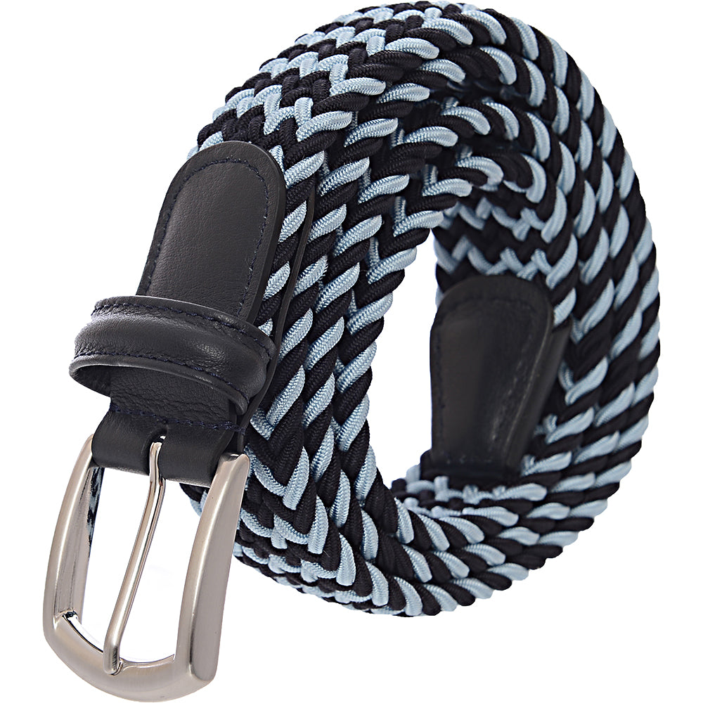 Andersons Mens Multi Colour Elastic Woven Belt in Blue