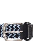 Andersons Mens Multi Colour Elastic Woven Belt in Blue