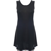 Paco Rabanne Womens Jersey Crepe Trimmed Hem Tank Mini Dress in Black