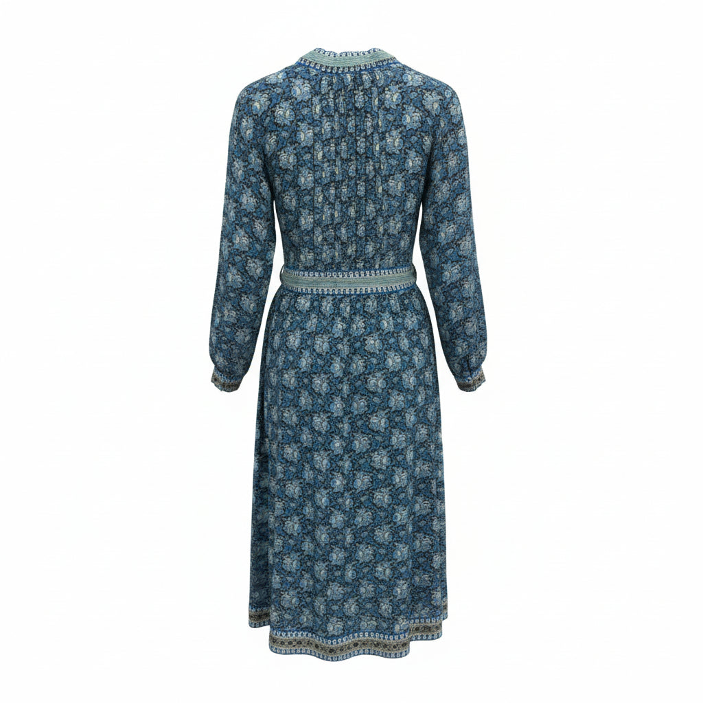 Womens DAscoli Midi Sun Dresses In Blue Print