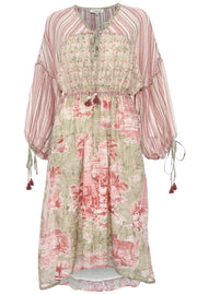 Womens DAscoli Long Kaftan In Pink Multi