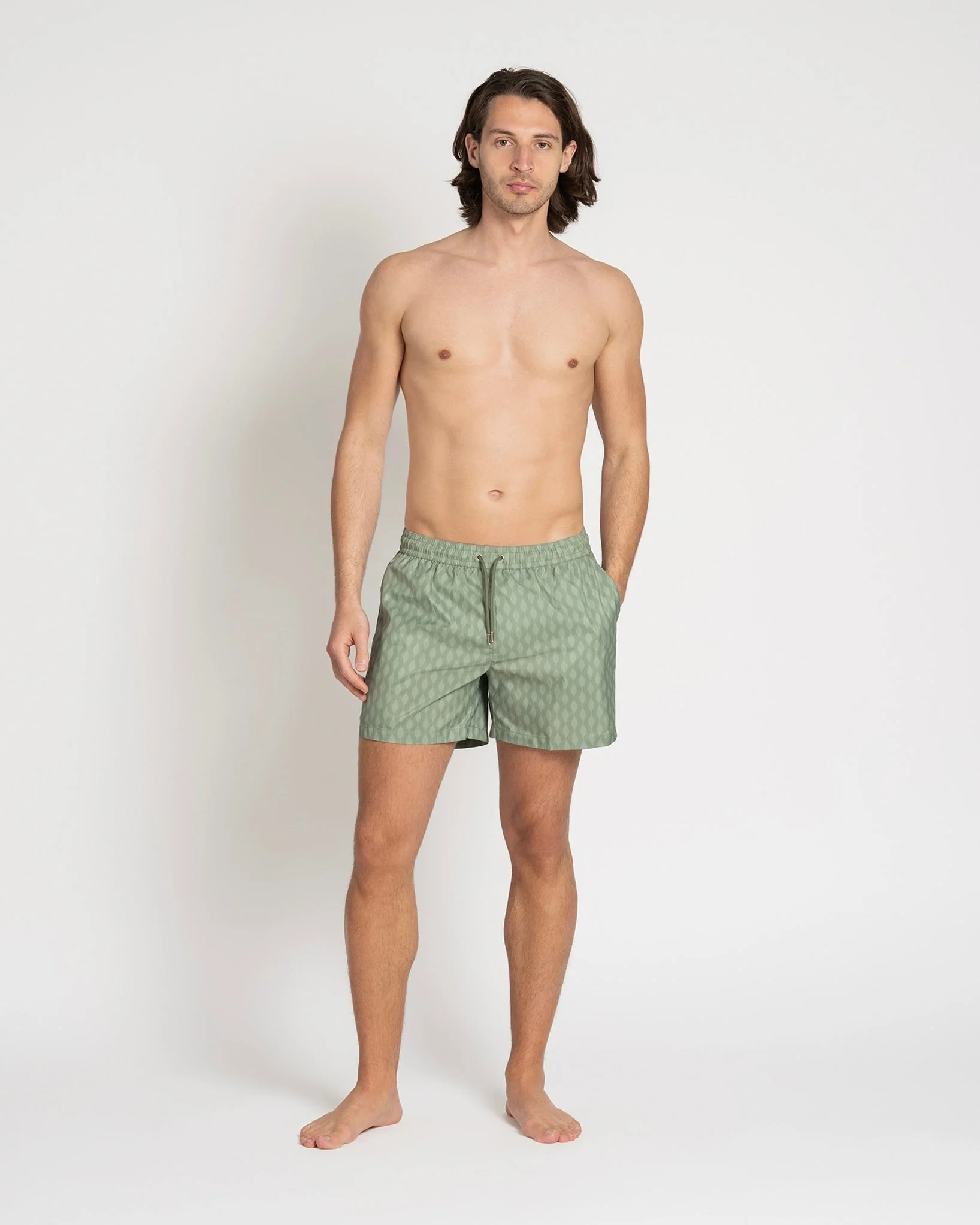Mens The Resort Co Swimshorts In Green