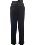 RAEY Womens Slouchy Tux Trousers in Black