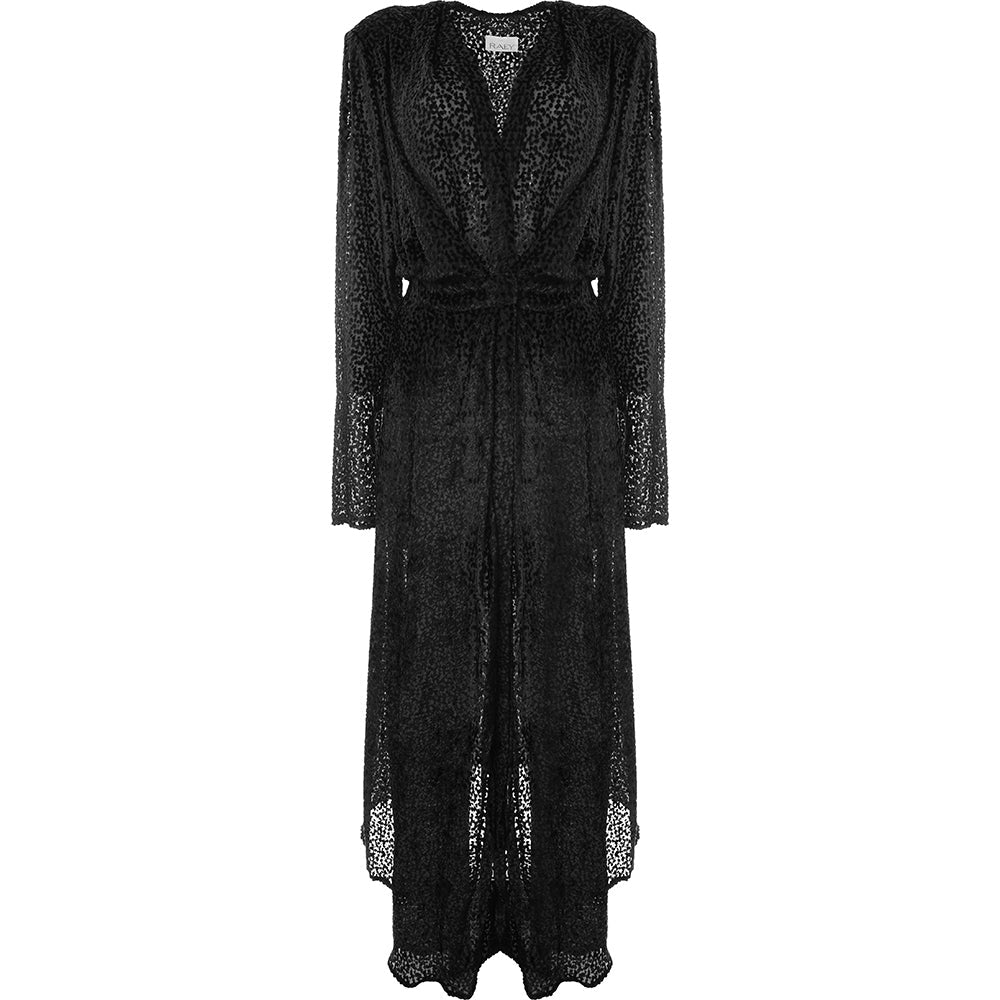 RAEY Womens Devore Day Dress in Black