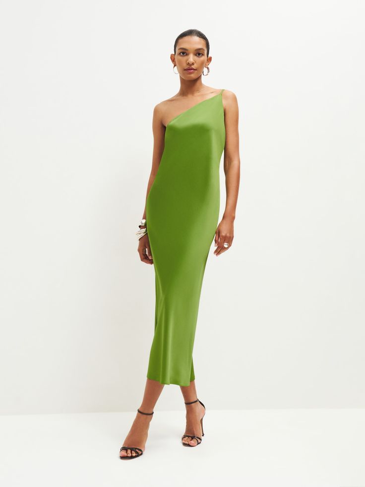 Womens Reformation Occasion Dress In Green