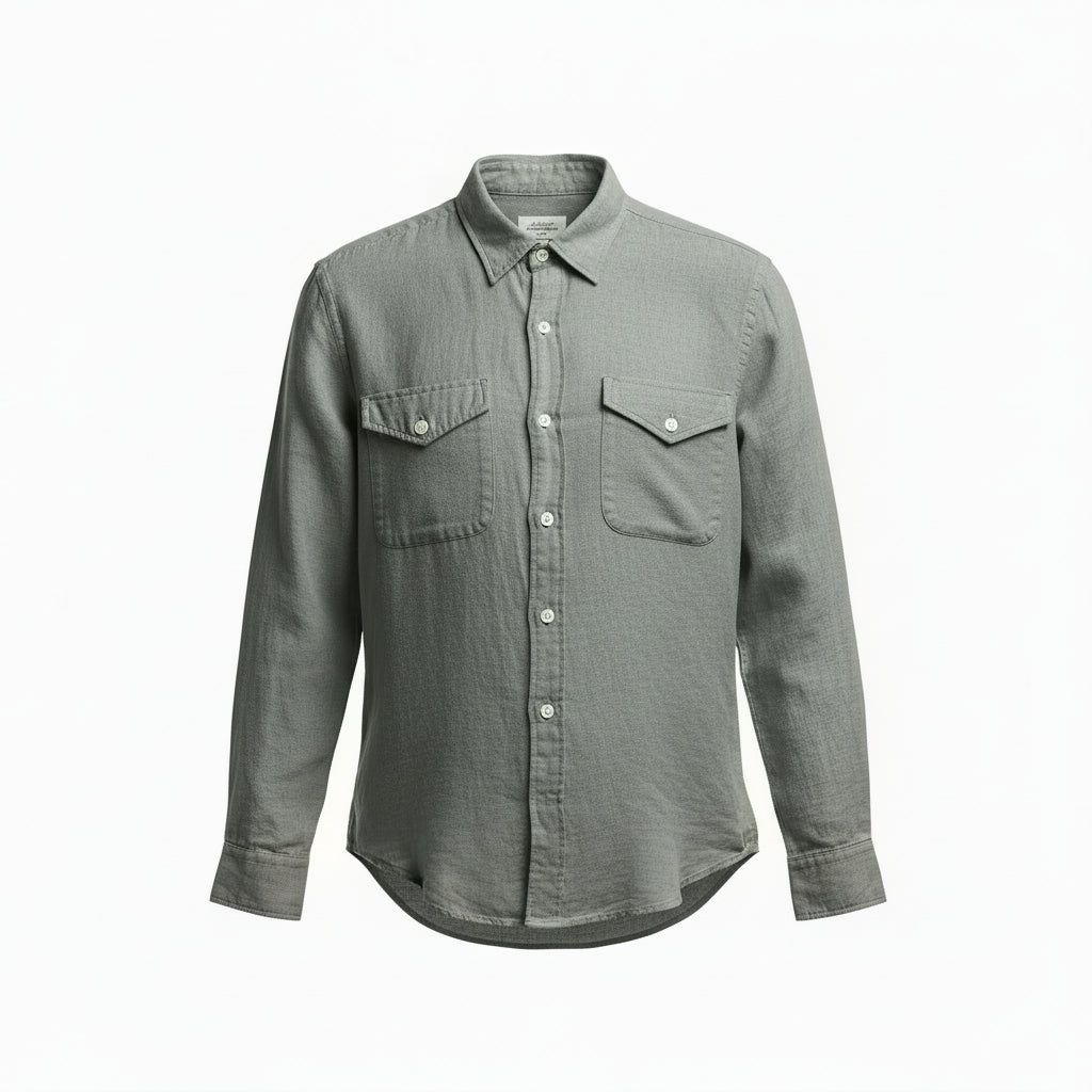 Mens Hartford Long Sleeve Casual In Olive