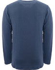 Hartford Mens Light Crew Knitted Sweatshirt Cotton in Blue