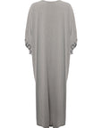 RAEY Womens Recycled Yarn Band Split Side Maxi Dress in Grey