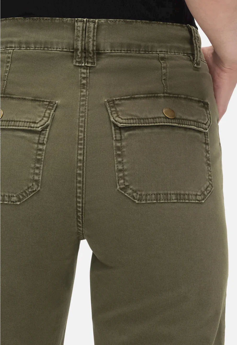 Womens Frame Denim Straight Leg In Khaki Green