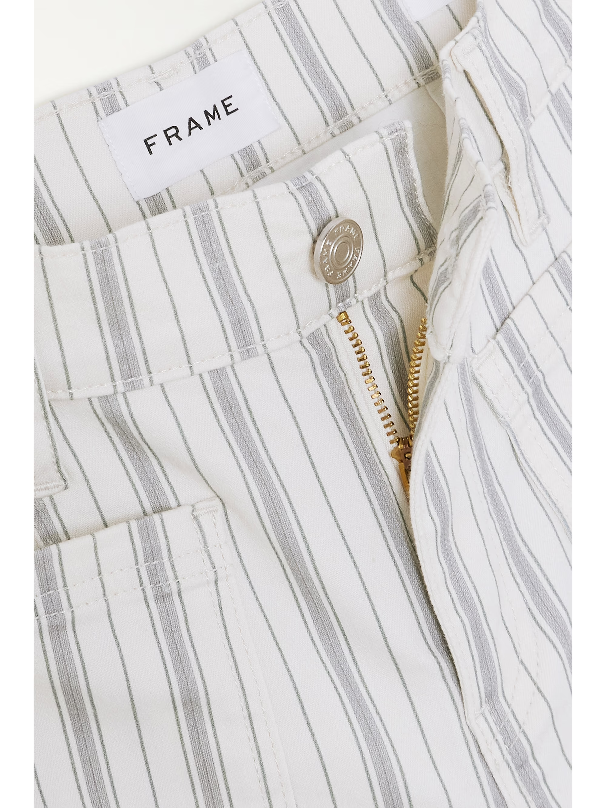 Womens Frame Denim Wide Leg Jeans In Pale Sage