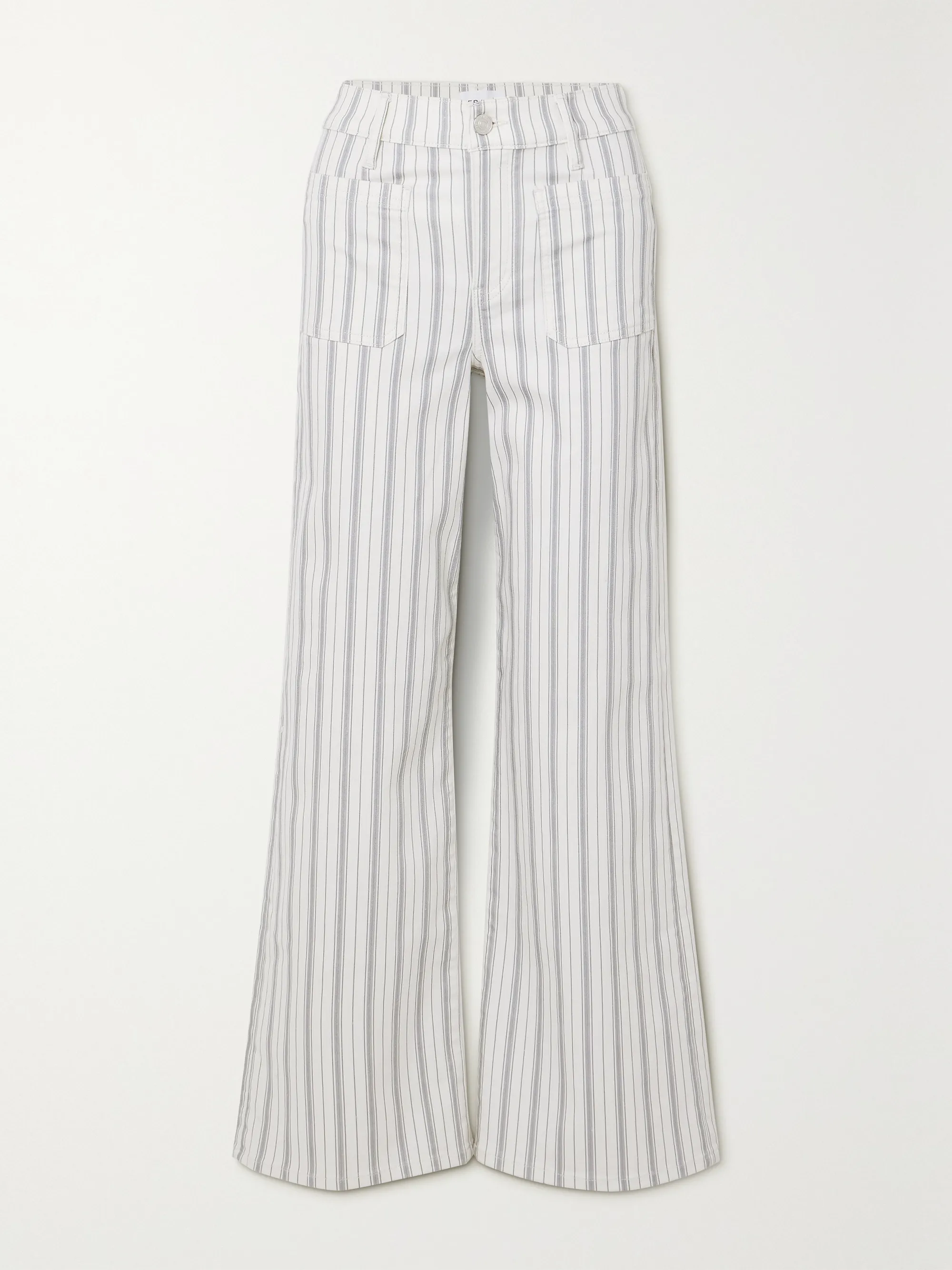 Womens Frame Denim Wide Leg Jeans In Pale Sage