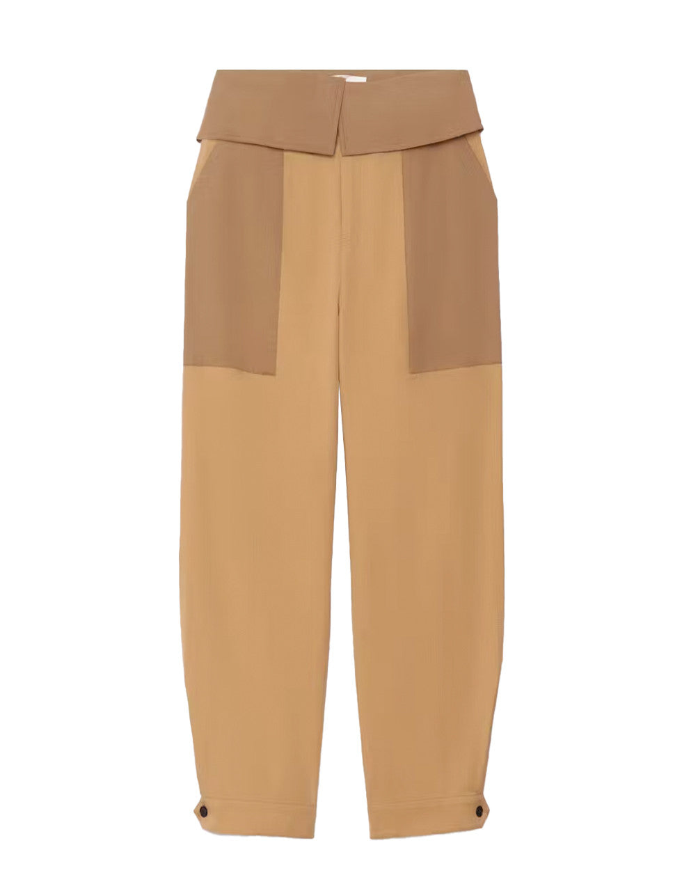 Womens Frame Denim Relaxed Trousers In Tan Multi