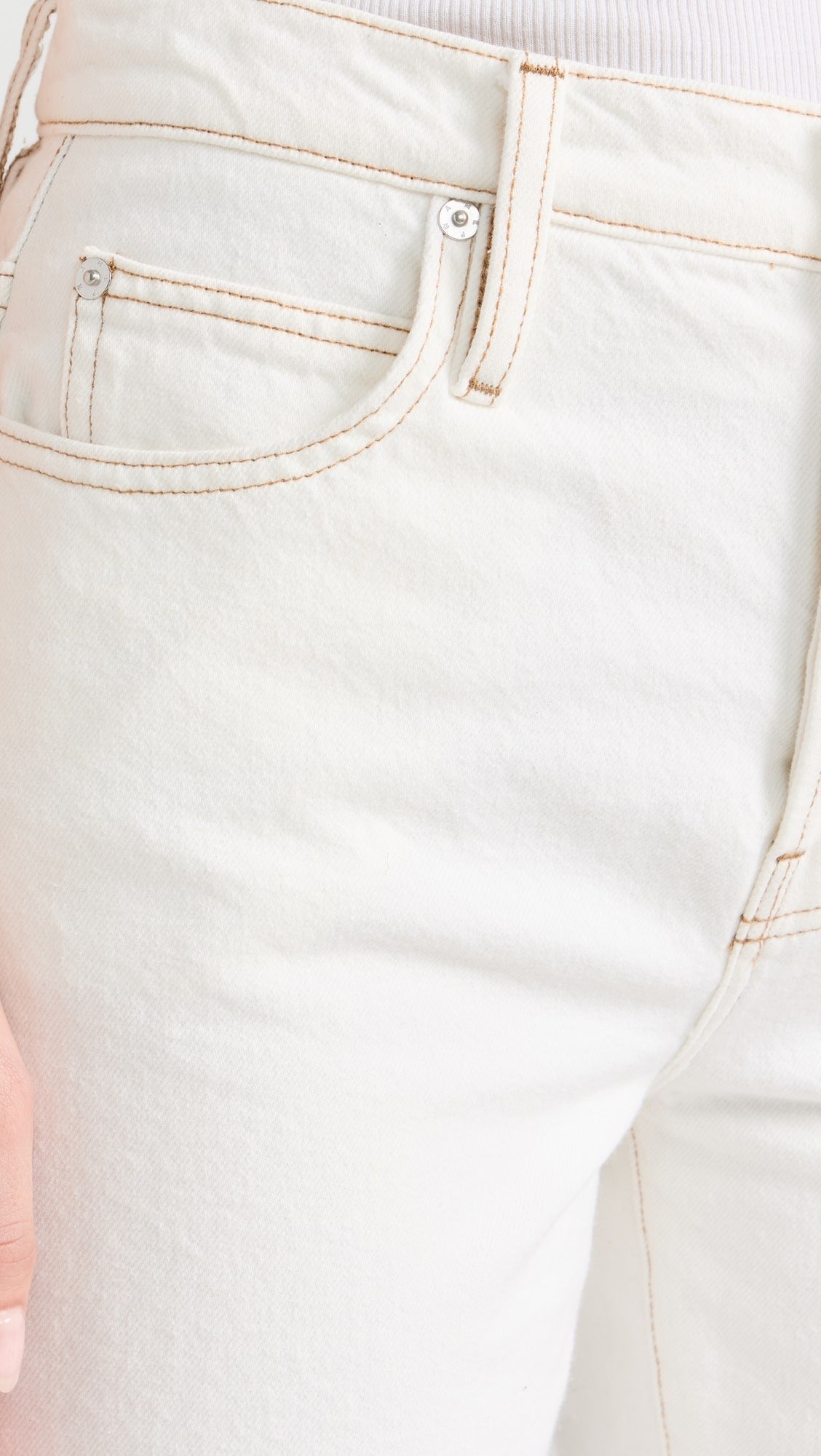 Womens Frame Denim Denim Shorts In White