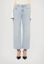 Womens Frame Denim Straight Jeans In Blue