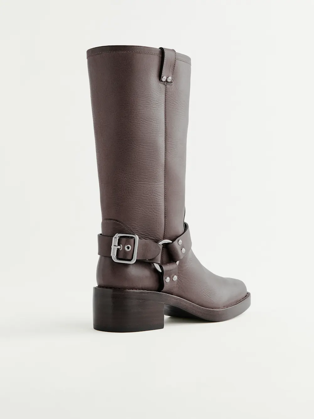 Womens Reformation Mid Heel Knee Boots In Brown