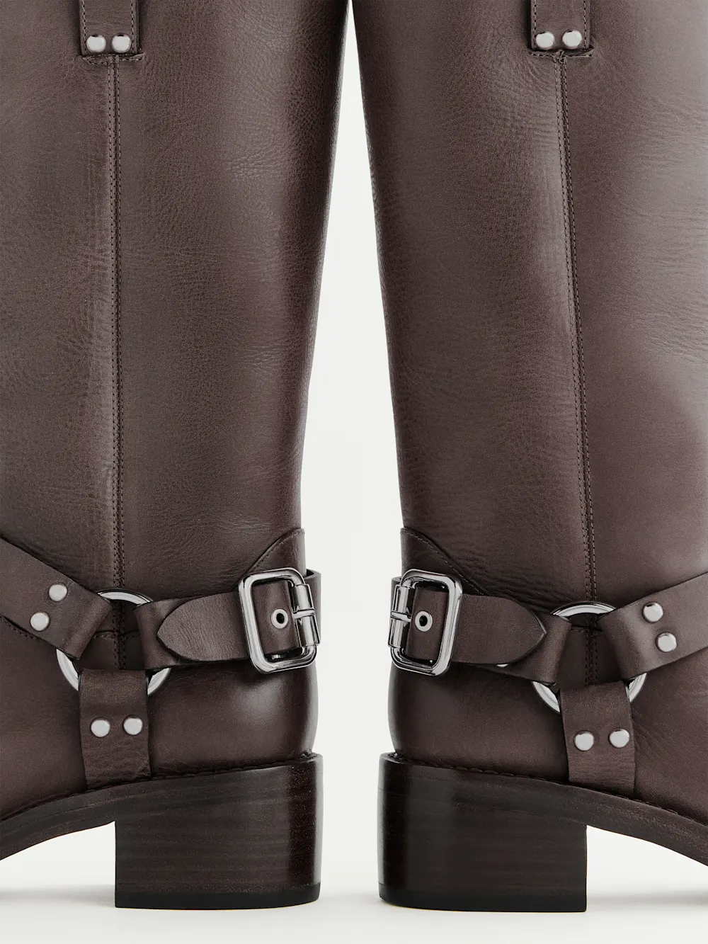 Womens Reformation Mid Heel Knee Boots In Brown