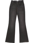 Frame Denim Womens Le Easy Flare Raw After in Black