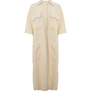 RAEY Womens Patch Pocket Maxi Dress in White