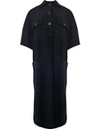 RAEY Womens Patch Pocket Maxi Dress in Black