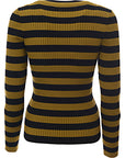 Dries Van Noten Womens Tilaka Striped Knit Skinny V Nk Sweater in Multicoloured