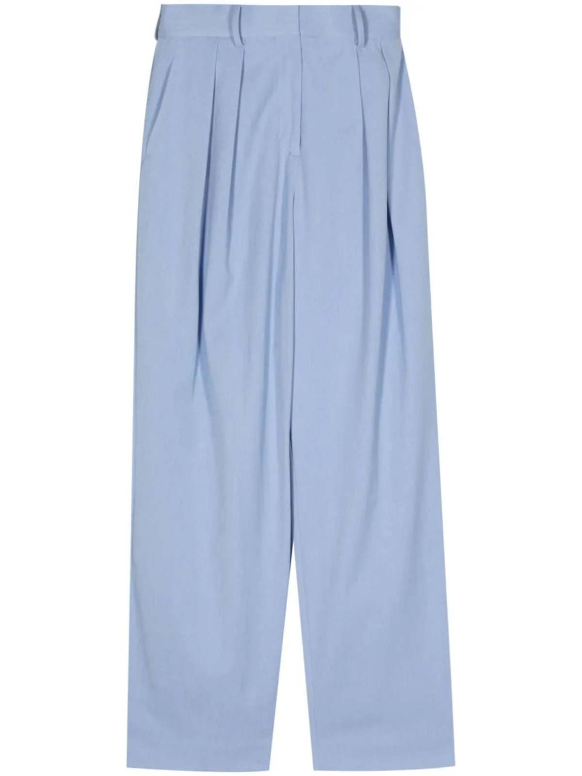 Womens Staud Tailored Trousers In Light Blue