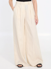 Womens Staud Tailored Trousers In White