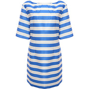 Emilia Wickstead Womens Guinevere Rounded Twil Stripe Short Dress in Multicoloured