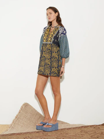 Womens Boteh Short Day Dress