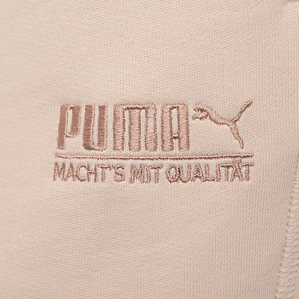 Puma Women's Heavy Fleece Joggers in Beige