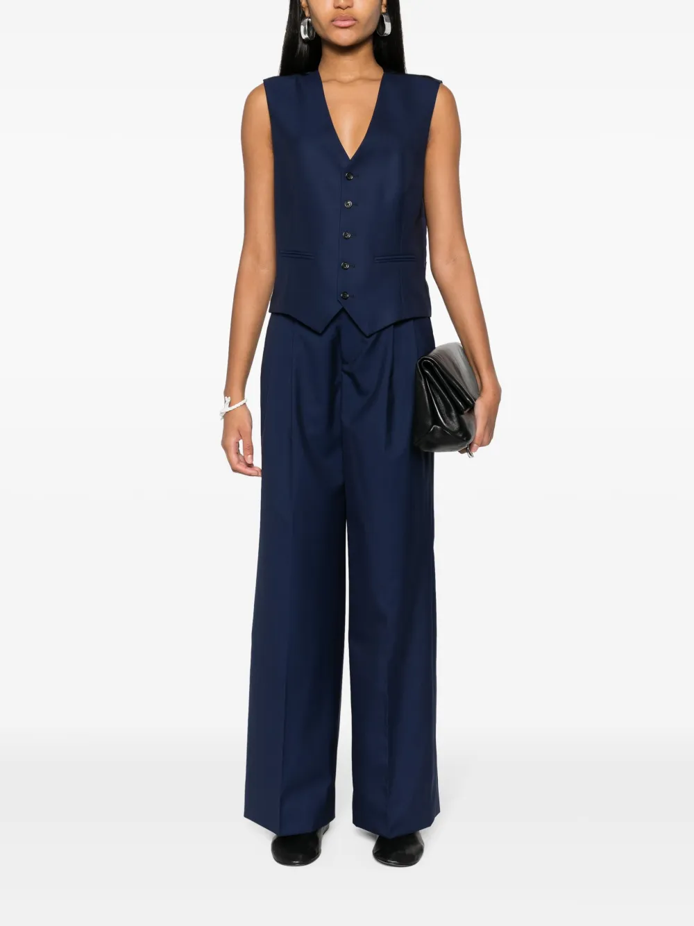 Womens Armarium Tailored Trousers In Navy