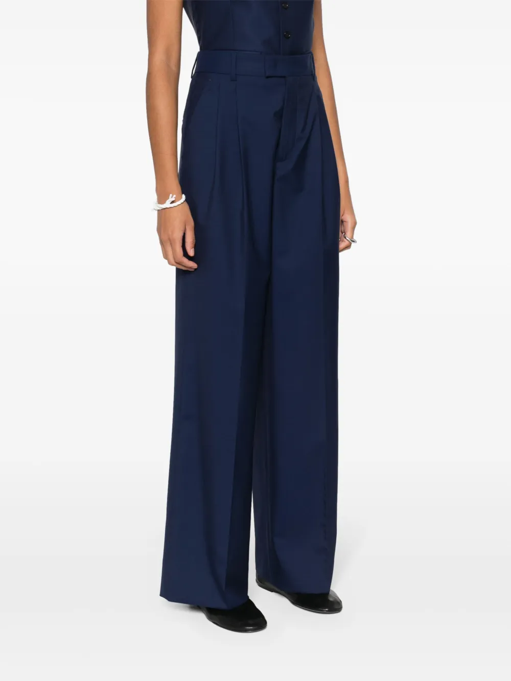 Womens Armarium Tailored Trousers In Navy